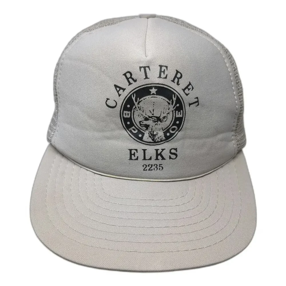 Kenda Trucker Hat Gray One Size Carteret Elks 2235 BPOE Mesh Snapback Foam Front